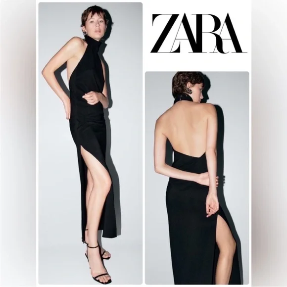 Zara | Dresses | Long Halter Dress Zw Collection | Poshmark